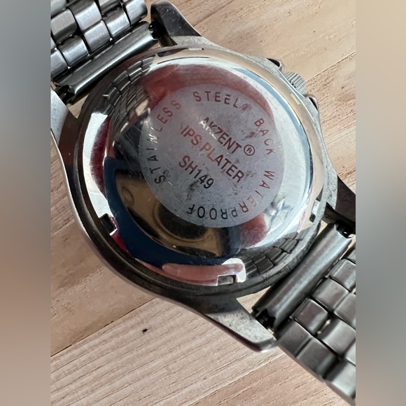 Akzent Men’s Watch Sapphire 3ATM Stainless Steel Speidel Band Date Window SH149 - Picture 6 of 10